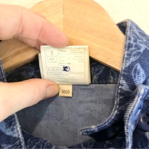 Laura Ashley Blue Corduroy Floral Button Dress, 14 - Picture 8 of 13